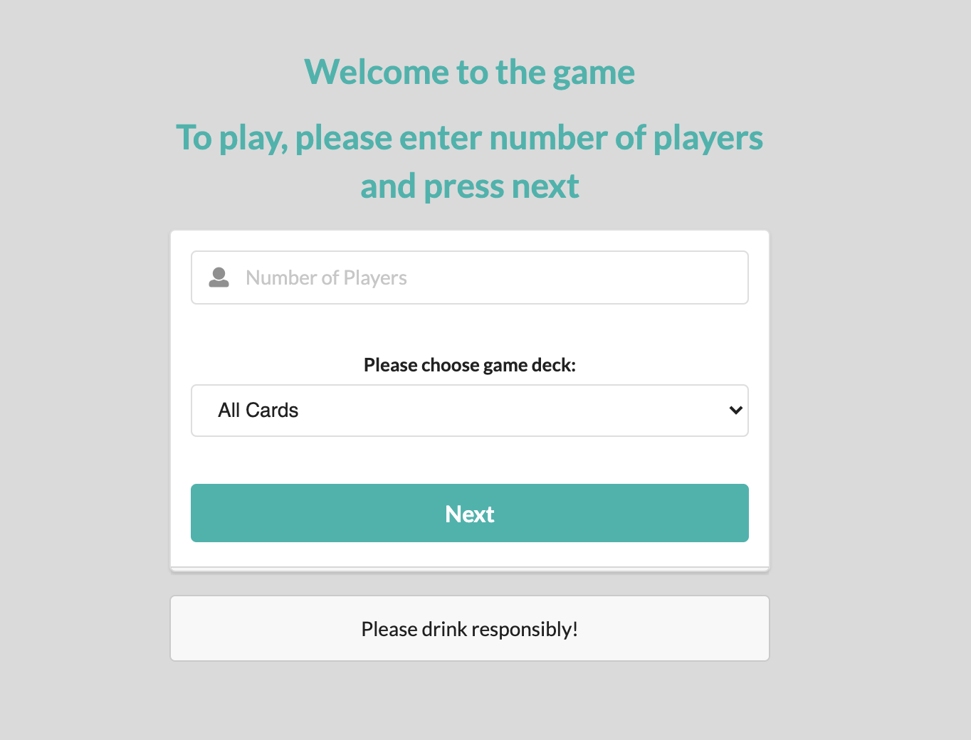 card game screenshot